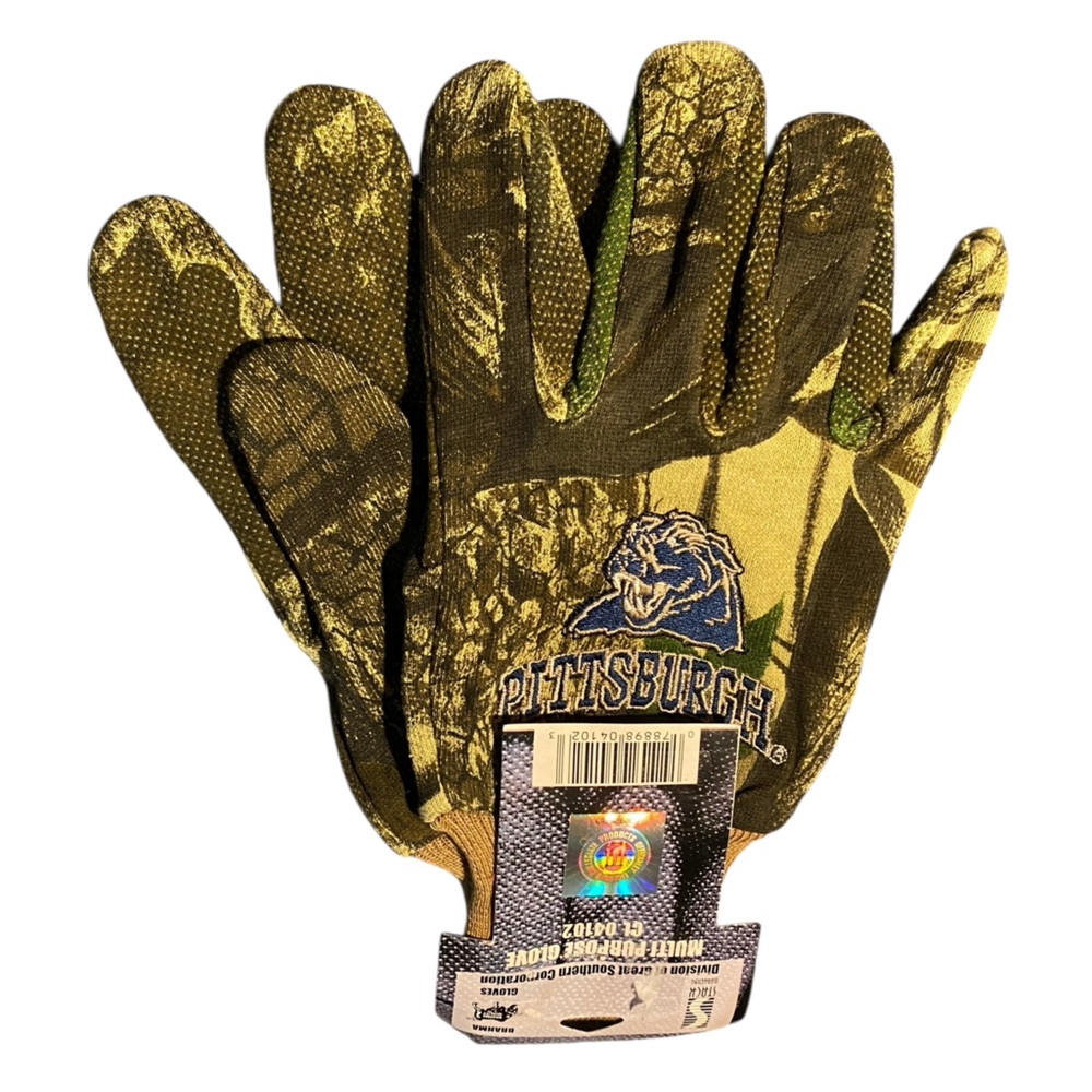 Brahma University of Pittsburgh Multi-Purpose Gloves - Green and Tan